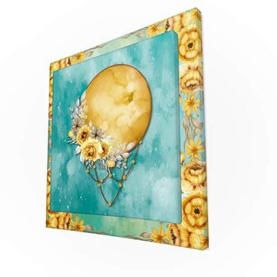 Quadro Su Tela Moderno Con Fiore Bianco In Bottiglia - Decorazione Da Parete 40x60 Cm, Pronto Da Appendere Per Bagno O Cucina