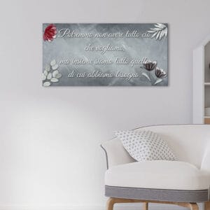 Quadro personalizzato con la tua frase su tela per arredare