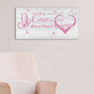 Quadro shabby chic con frase su tela