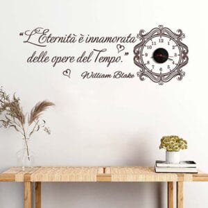 Orologio da parete con frase di William Blake adesiva