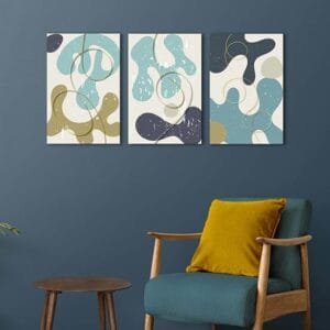 Quadri astratti composizione 3 tele moderne