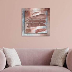 Quadro 3d astratto con frase di van Gogh su doppia tela