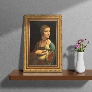 quadro dama con l'ermellino di leonardo da vinci riproduzione su tela