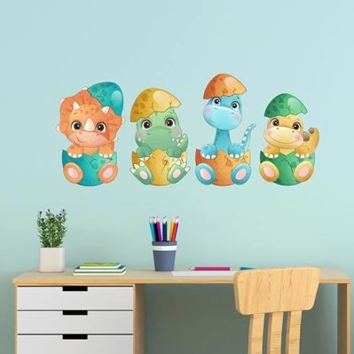 XPEX Adesivi Dinosauri Per Bambini - 2 Rotoli Da 500 Stickers, Decorazioni Fai Da Te, Regalo Creativo