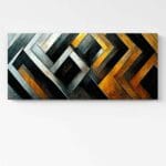 B&D XXL - Quadro Paesaggio Tramonto Sul Lago 200x100 cm 5 Pezzi - Stampa su Tela XXL Grande - Quadri Moderni Componibili Camera da Letto Matrimoniale - Stampe da Parete - Alberi