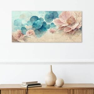 Stampa su tela con fiori quadro arte moderna