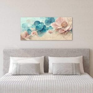 Stampa su tela con fiori quadro moderno artistico