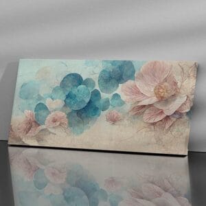 Komar Quadro su tela con cornice in vero legno – Moody Mountains – Dimensioni 60 x 40 cm – Quadro su tela con paesaggio, soggiorno, camera da letto
