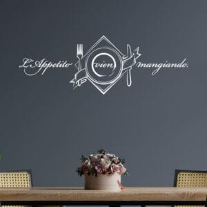 Stickers murali proverbio cucina scritte adesive