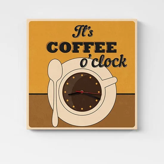 Balvi - Orologio Da Parete Coffee In Metallo, Design Originale, 22x40x2 Cm
