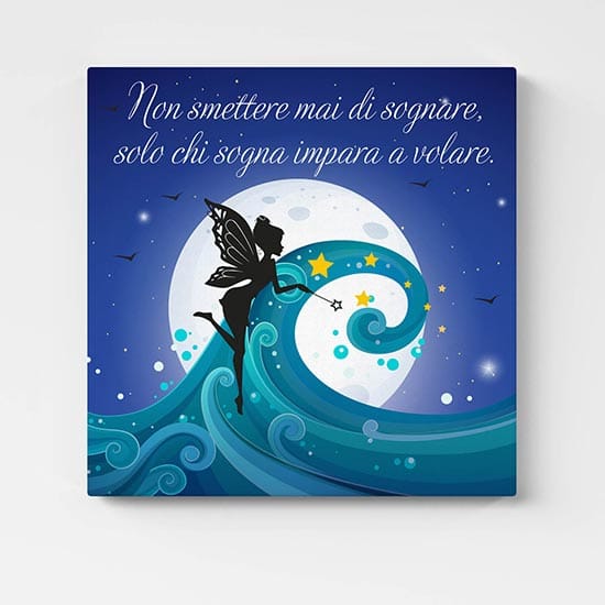 Quadro con frase celebre su tela