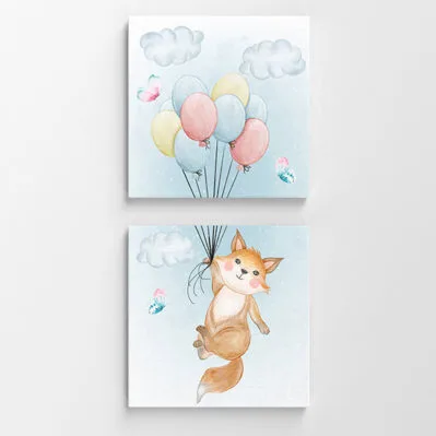 Decorazione murale Baby Koala – Tela per cameretta con simpatici animali – Stampa minimalista con orso Koala – Decorazione per cameretta con cornice sospesa - Italia