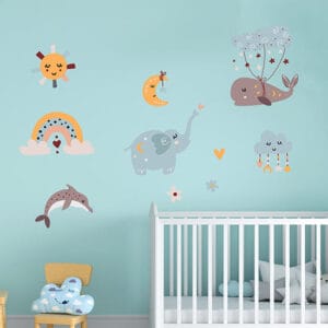 Soaoo Set 6 Decorazioni Da Parete Bohémien - Intrecci A Margherita In Finta Pampa - Per Cameretta, Soggiorno E Matrimoni