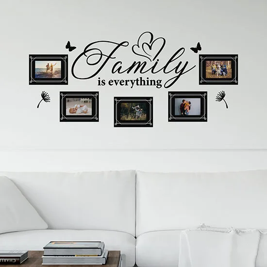 6 Pezzi Adesivi Murali Fai Da Te A Forma Di Cornici Per Foto, In Acrilico Nero, Decorazione Parete Creativa - 3
