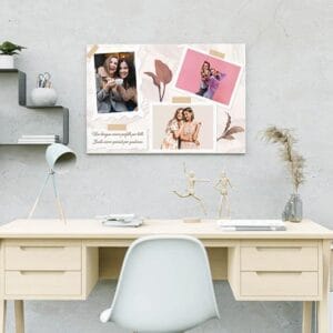 Quadro personalizzato con foto su tela e frase