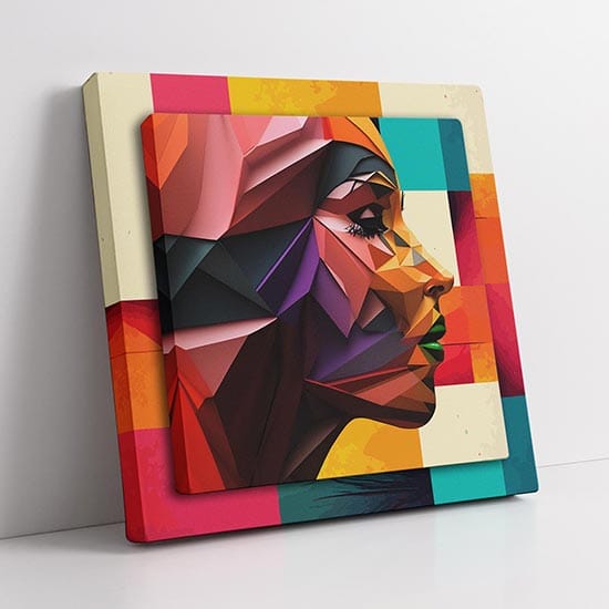 Quadro 3d astratto geometrico
