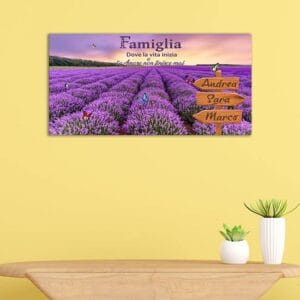Stampa su tela personalizzata quadro con nomi della famiglia