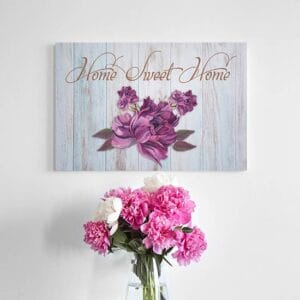 Quadro shabby home sweet home su tela