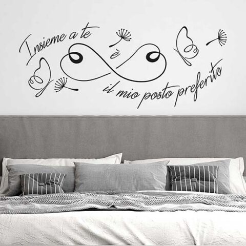 Stickers murali con scritte per camera da letto