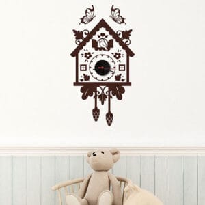orologio a cucù adesivo da parete wall stickers