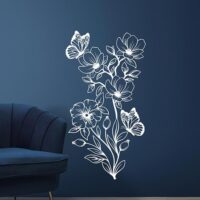 98 pezzi Adesivi Auto Fiori Di Ibisco Farfalle HAWAII ADESIVO