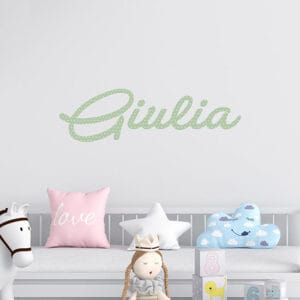 Nome adesivo murale personalizzato