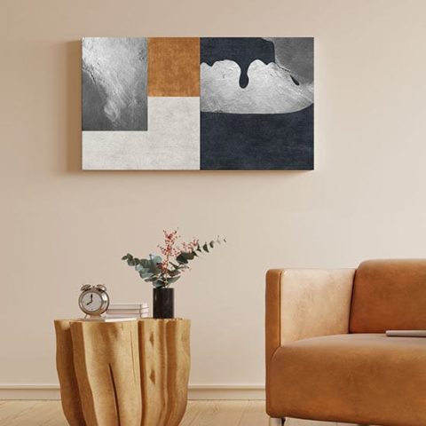 Quadro Astratto Minimalista Su Tela, Stampa Ad Alta Definizione, Senza Cornice. Dimensioni 30,5x40,6 Cm O 40,6x61 Cm. Ideale Per Decorazione Casa E Ufficio.