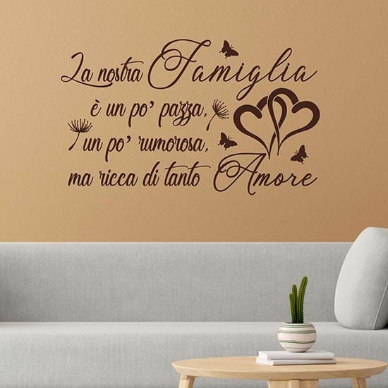 Sticker Design Vi Presenta Adesivi Murali Frasi Famiglia Dove Il Cuore Trova Casa Citazione Adesiva Per Il Muro In Italiano 3