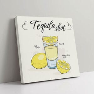 quadro cocktail bar su tela Tequila shot