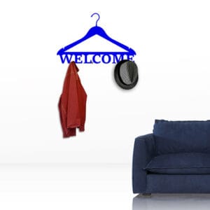 Appendiabiti adesivi murali welcome attaccapanni da parete