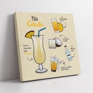 Stampe su tela cocktail bar Piña colada