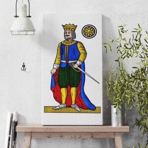 Quadro moderno re di denari