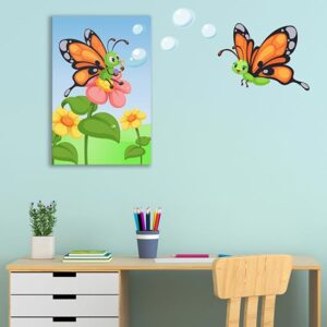 Quadro per bambini con stickers farfalla wall art