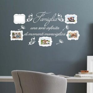 Wall stickers famiglia con cornici per foto da muro
