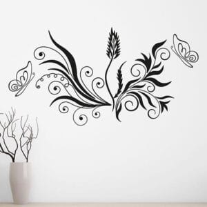 INDIGOS UG Adesivi Da Parete 20 Farfalle – Decorazione Murale In Pellicola Opaca – Per Soggiorno, Camera Bambini, Ufficio – Colore Nero