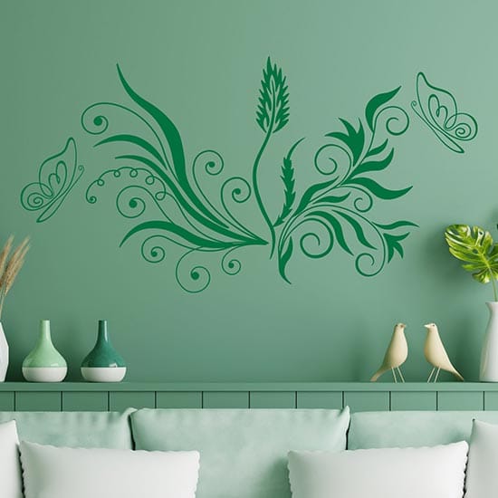 Adesivi Per Water Foglie E Fiori - Decorazione Bagno Rimovibile