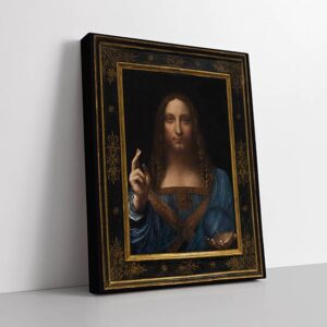 Quadro Salvator Mundi di da Vinci su tela