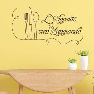 Scritte adesive murali per la cucina decorazioni