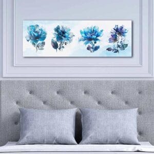 Quadro con fiori per camera da letto su tela moderna