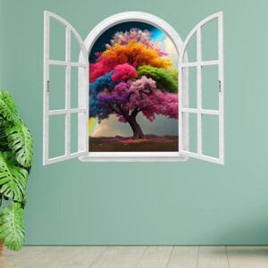 Wall sticker finestra adesiva da parete