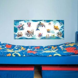 Acquario adesivo artistico da parete per bambini