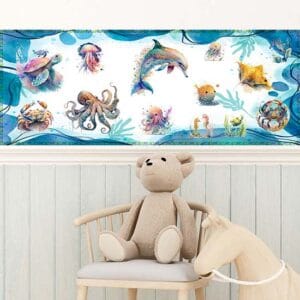 Acquario adesivo artistico da parete per camerette