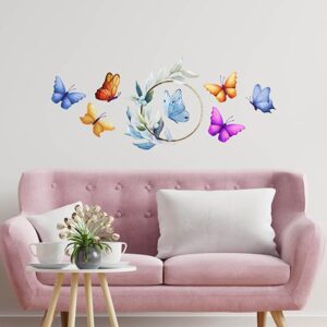 Farfalle dipinte adesive da parete