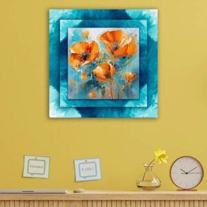 Quadro 3d arte moderna su tela su 2 livelli