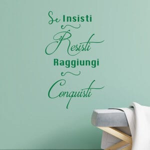 Frasi motivazionali come decorazioni adesive da parete