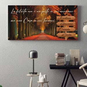 Tela personalizzata con nomi della famiglia quadro