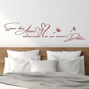 Frase d'amore adesiva da muro per camera da letto