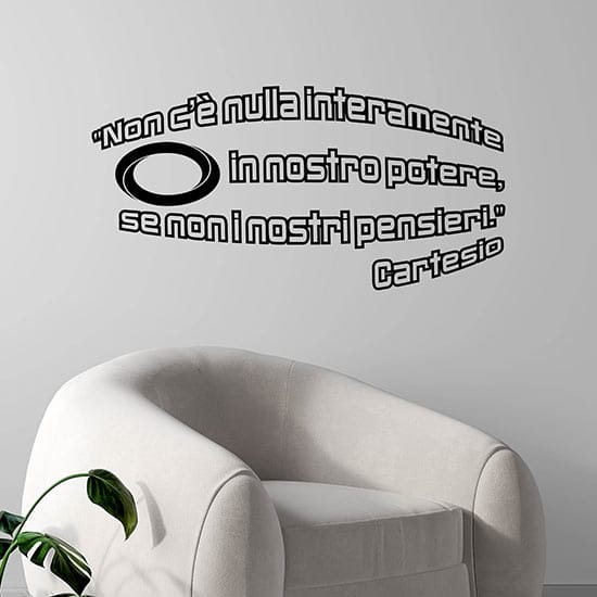 Frase di Cartesio adesiva da muro