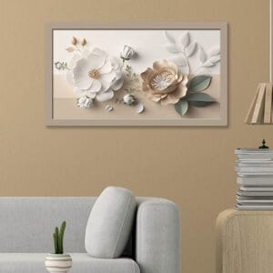Quadro con fiori stampati su tela arte digitale