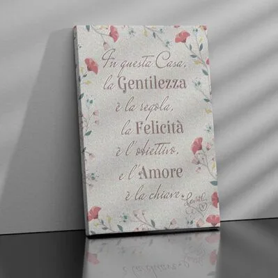 Tela Quadro Con Frasi Sulla Famiglia, 30x40 Cm, Nera, Pronta Da Appendere - 4